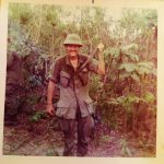 Jim Lowe on the attack with World War II bayonet Jim Lowe on the attack with World War II bayonet