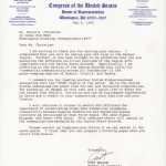 Congressman Weldon Letter